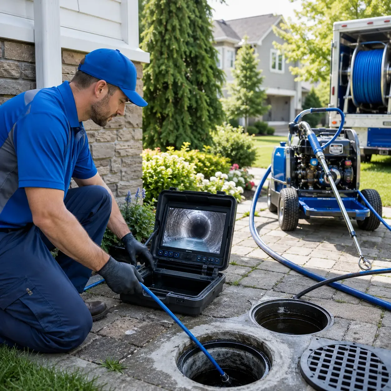 Outdoor drain cleaning professionals serving Hustle, VA
